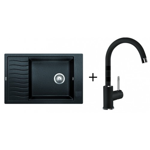 BLANCO Set drez Elon XL 6 S SILGRANIT antracit + batéria Mida antracit 
