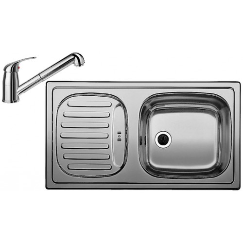 BLANCO set FLEX mini profilovaný nerez 780 x 435 mm 512032 + DARAS-S batéria chróm 517731