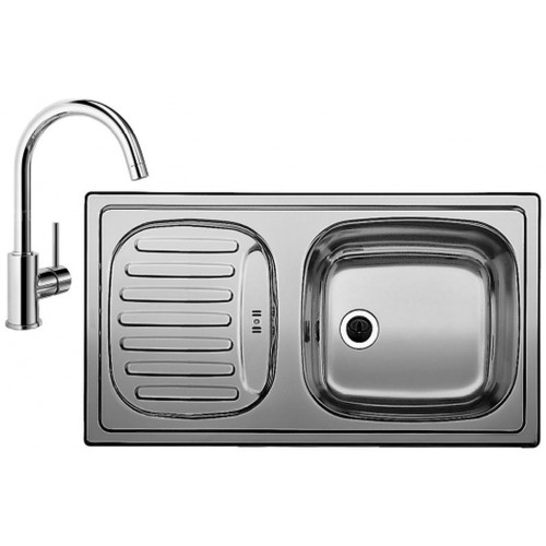 BLANCO set FLEX mini profilovaný nerez 780 x 435 mm 512032 + MIDA batéria chróm 517742