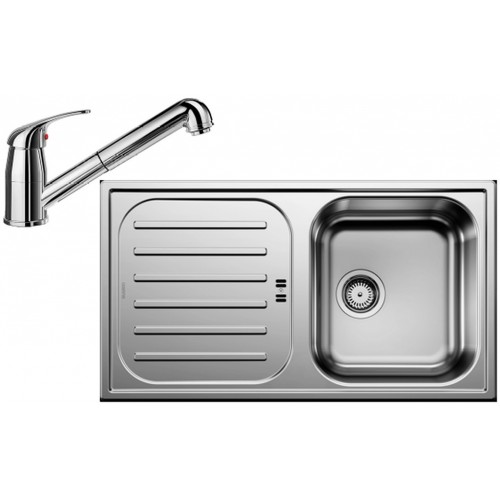 BLANCO set FLEX Pre 45 S nerez prírodný lesk 860 x 480 mm + Daras-S batéria chróm