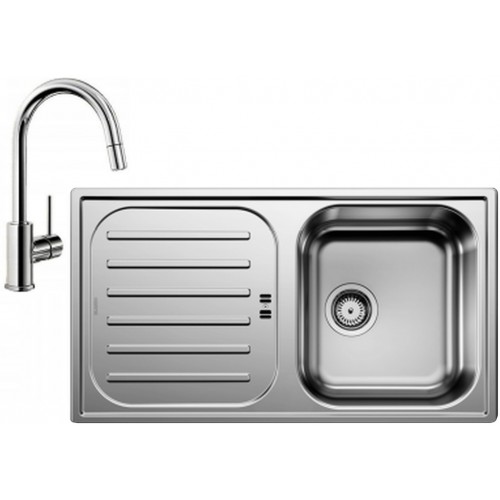 BLANCO set FLEX Pre 45 S nerez prírodný lesk 860 x 480 mm + MIDA-S batéria chróm