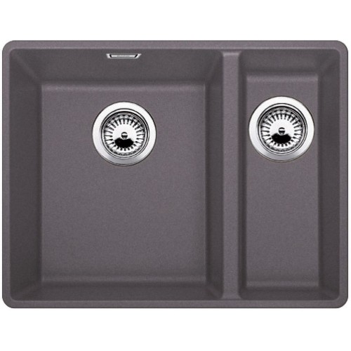 BLANCO Subline 340/160-F drez SILGRANIT s tiahlom, sivá skala 519803