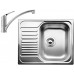 BLANCO set TIPO 45 S Mini nerez profilovaný 605 x 500 mm + BRAVON batéria chróm