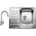 BLANCO set TIPO 45 S Mini nerez profilovaný 605 x 500 mm + MIDA-S batéria chróm