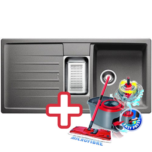 BLANCO Metra 6 S drez Silgranit hliníková metalíza 513045 + ZADARMO VILEDA MOP Easy wring