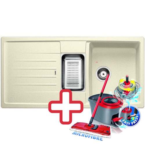 BLANCO Metra 6 S drez Silgranit jasmín 513047 + ZADARMO VILEDA MOP Easy wring
