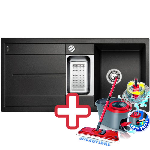 BLANCO Metra 6 S drez Silgranit antracit, 513053 + ZADARMO VILEDA MOP Easy wring BLANCO Metra 6 S drez Silgranit antracit, 513053 + ZADARMO VILEDA MOP Easy wring