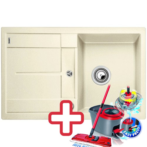 BLANCO Metra 45 S drez Silgranit jasmín 513188 + ZADARMO VILEDA MOP Easy wring