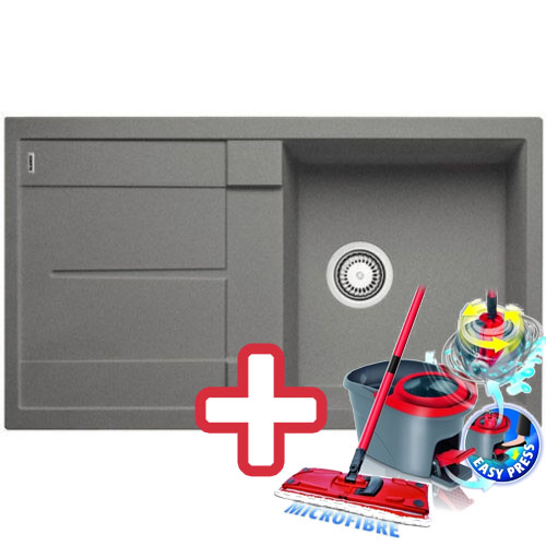 BLANCO Metra 5 S drez Silgranit hliniková metaliza 513204 + ZADARMO VILEDA MOP Easy wring BLANCO Metra 5 S drez Silgranit hliniková metaliza 513204 + ZADARMO VILEDA MOP Easy wring