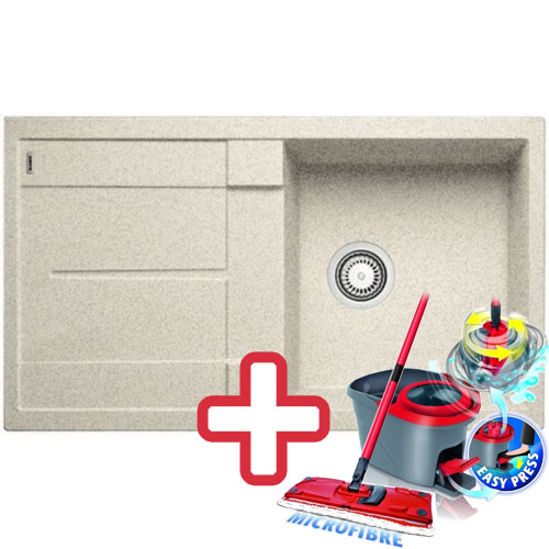 BLANCO Metra 5 S drez Silgranit piesok 513207 + ZADARMO VILEDA MOP Easy wring BLANCO Metra 5 S drez Silgranit piesok 513207 + ZADARMO VILEDA MOP Easy wring