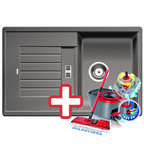 BLANCO Zia 45 S Silgranit PuraDur II drez hliníková metalíza, 514725 + ZADARMO VILEDA MOP