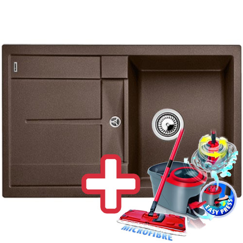 BLANCO Metra 45 S drez vrátane sifónu, káva 515039 + ZADARMO VILEDA MOP Easy wring