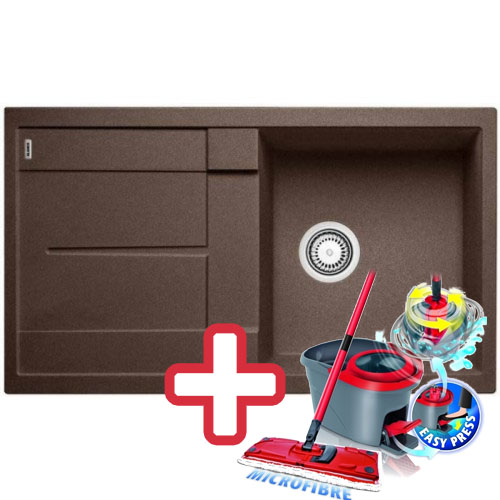 BLANCO Metra 5 S drez vrátane sifónu, káva 515042 + ZADARMO VILEDA MOP Easy wring