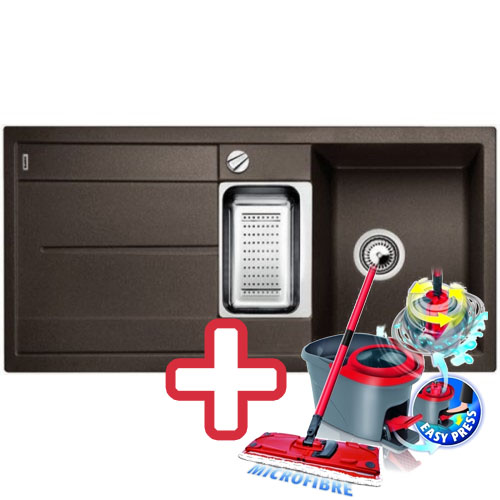 BLANCO Metra 6 S drez s excentrom a miskou, káva 515045 + ZADARMO VILEDA MOP Easy wring