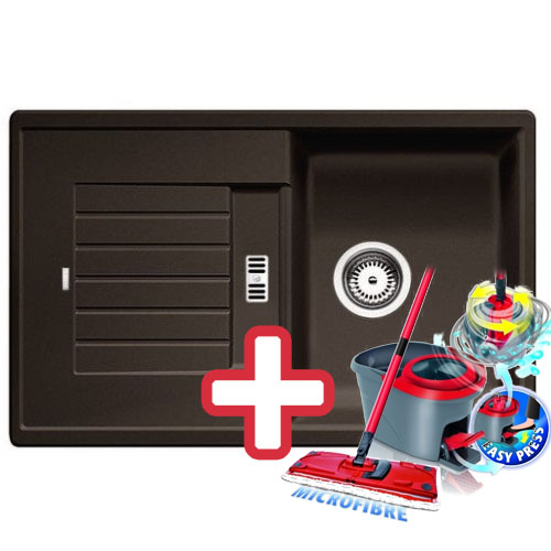 BLANCO Zia 45 S Silgranit PuraDur II drez káva, 515070 + ZADARMO VILEDA MOP Easy wring