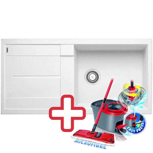 BLANCO Metra XL 6 S drez vrátane sifónu, biela 515136 + ZADARMO VILEDA MOP Easy wring BLANCO Metra XL 6 S drez vrátane sifónu, biela 515136 + ZADARMO VILEDA MOP Easy wring