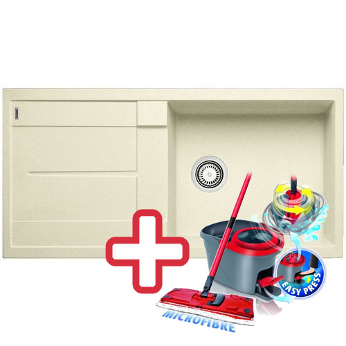 BLANCO Metra XL 6 S drez vrátane sifónu, jasmín 515137 + ZADARMO VILEDA MOP Easy wring