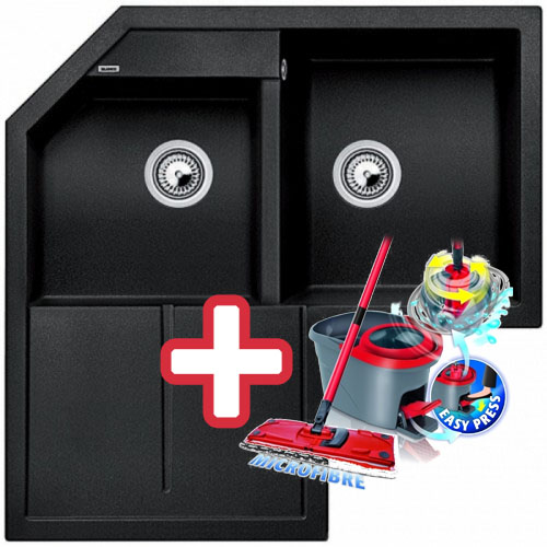 BLANCO Metra 9 E drez Silgranit antracit 515576 + ZADARMO VILEDA MOP Easy wring BLANCO Metra 9 E drez Silgranit antracit 515576 + ZADARMO VILEDA MOP Easy wring