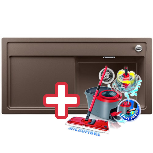 BLANCO Zenar XL 6 S, Silgranit drez káva, vanička vpravo, 516023+ ZADARMO VILEDA MOP BLANCO Zenar XL 6 S, Silgranit drez káva, vanička vpravo, 516023+ ZADARMO VILEDA MOP