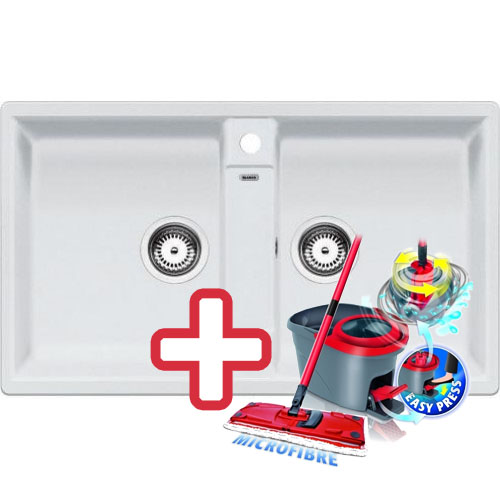 BLANCO Zia 9 drez bez excentra,biela 516678+ ZADARMO VILEDA MOP Easy wring