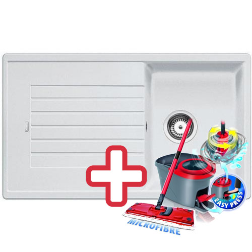 BLANCO Zia 45 SL drez Silgranit biela 516740 + ZADARMO VILEDA MOP Easy wring BLANCO Zia 45 SL drez Silgranit biela 516740 + ZADARMO VILEDA MOP Easy wring