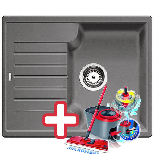 BLANCO Zia 40 S Silgranit drez hliníková metalíza 516919 + ZADARMO VILEDA MOP Easy wring BLANCO Zia 40 S Silgranit drez hliníková metalíza 516919 + ZADARMO VILEDA MOP Easy wring