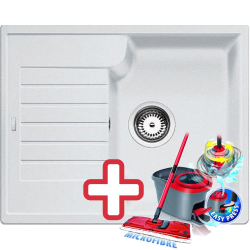 BLANCO Zia 40 S Silgranit drez biela, 516922 + ZADARMO VILEDA MOP Easy wring