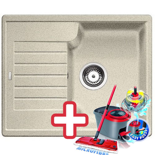 BLANCO Zia 40 S Silgranit drez  piesok, 516925 + ZADARMO VILEDA MOP Easy wring 