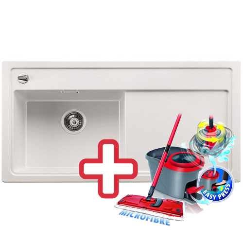 BLANCO ZENAR XL 6 S Silgranit drez, biela, vanička v ľavo 516953+ ZADARMO VILEDA MOP Easy BLANCO ZENAR XL 6 S Silgranit drez, biela, vanička v ľavo 516953+ ZADARMO VILEDA MOP Easy