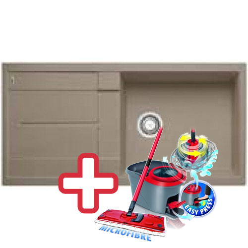 BLANCO Metra XL 6 S drez Silgranit tartufo 517359 + ZADARMO VILEDA MOP Easy wring BLANCO Metra XL 6 S drez Silgranit tartufo 517359 + ZADARMO VILEDA MOP Easy wring