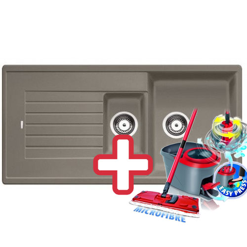 BLANCO Zia 6 S Silgranit PuraDur II drez, tartufo 517419 + ZADARMO VILEDA MOP Easy wring