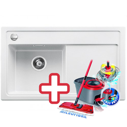 BLANCO Zenar 45 S drez Silgranit biela, ľavý 518471+ ZADARMO VILEDA MOP Easy wring BLANCO Zenar 45 S drez Silgranit biela, ľavý 518471+ ZADARMO VILEDA MOP Easy wring