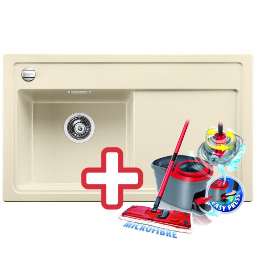 BLANCO Zenar 45 S drez Silgranit jasmín, ľavý 518472+ ZADARMO VILEDA MOP Easy wring BLANCO Zenar 45 S drez Silgranit jasmín, ľavý 518472+ ZADARMO VILEDA MOP Easy wring
