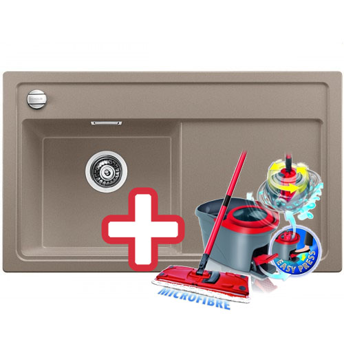 BLANCO Zenar 45 S drez Silgranit tartufo, ľavý 518476+ ZADARMO VILEDA MOP Easy wring BLANCO Zenar 45 S drez Silgranit tartufo, ľavý 518476+ ZADARMO VILEDA MOP Easy wring