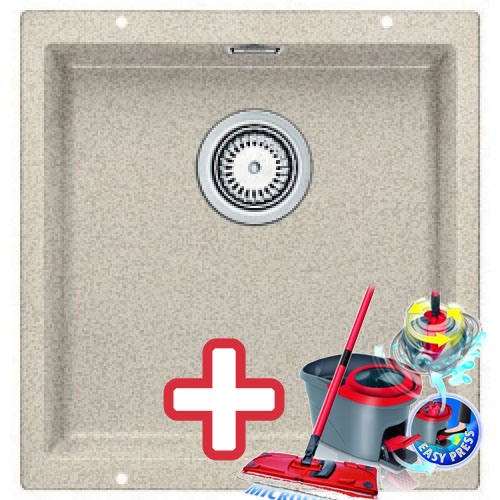 BLANCO Subline 400 - U drez piesok s excentrom 515757 + ZADARMO VILEDA MOP Easy wring BLANCO Subline 400 - U drez piesok s excentrom 515757 + ZADARMO VILEDA MOP Easy wring