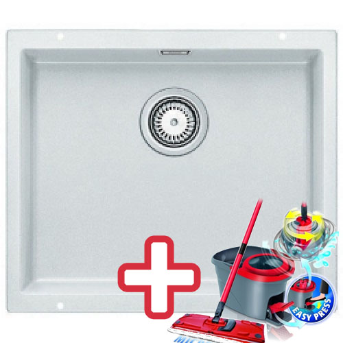 BLANCO Subline 500 - U drez Silgranit biely 518567 + ZADARMO VILEDA MOP Easy wring BLANCO Subline 500 - U drez Silgranit biely 518567 + ZADARMO VILEDA MOP Easy wring