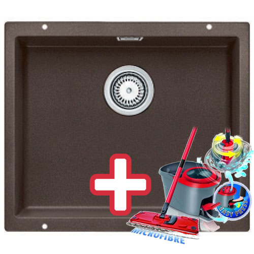 BLANCO Subline 500 - U drez Silgranit káva 518572 + ZADARMO VILEDA MOP Easy wring BLANCO Subline 500 - U drez Silgranit káva 518572 + ZADARMO VILEDA MOP Easy wring
