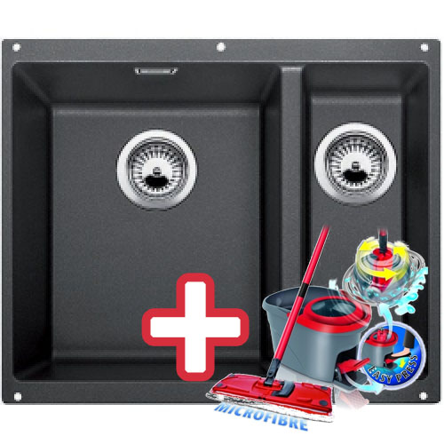 BLANCO Subline 340/160 - U drez Silgranit antracit 513795 + ZADARMO VILEDA MOP Easy wring