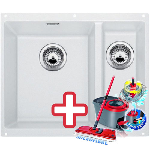 BLANCO Subline 340/160 - U drez Silgranit biely 518585 + ZADARMO VILEDA MOP Easy wring