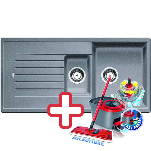 BLANCO Zia 6 S Silgranit PuraDur II drez, sivá skala, 518940 + ZADARMO VILEDA MOP Easy wri