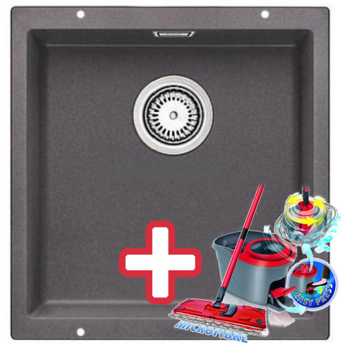 BLANCO Subline 400 - U drez Silgranit sivá skala 518961+ ZADARMO VILEDA MOP Easy wring BLANCO Subline 400 - U drez Silgranit sivá skala 518961+ ZADARMO VILEDA MOP Easy wring