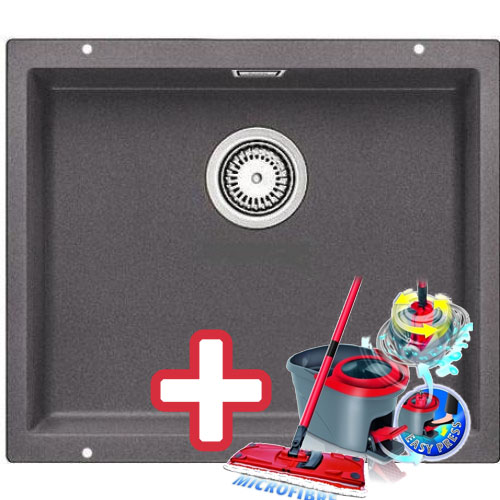BLANCO Subline 500 - U drez Silgranit sivá skala 518965 + ZADARMO VILEDA MOP Easy wring BLANCO Subline 500 - U drez Silgranit sivá skala 518965 + ZADARMO VILEDA MOP Easy wring
