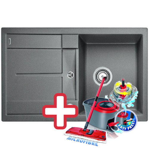 BLANCO Metra 45 S Compact drez Silgranit hliníková metalíza 519563 + ZADARMO VILEDA MOP BLANCO Metra 45 S Compact drez Silgranit hliníková metalíza 519563 + ZADARMO VILEDA MOP