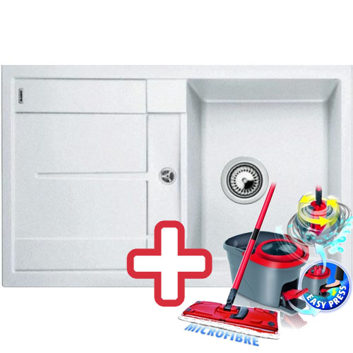BLANCO Metra 45 S Compact drez Silgranit biela 519565 + ZADARMO VILEDA MOP Easy wring