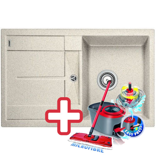 BLANCO Metra 45 S Compact drez Silgranit piesok 519568 + ZADARMO VILEDA MOP Easy wring BLANCO Metra 45 S Compact drez Silgranit piesok 519568 + ZADARMO VILEDA MOP Easy wring