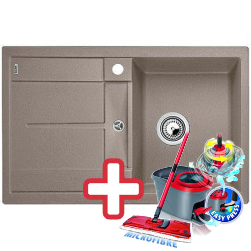 BLANCO Metra 45 S Compact drez Silgranit tartufo 519569 + ZADARMO VILEDA MOP Easy wring