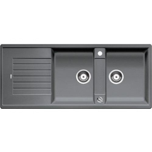 BLANCO Zia 8 S drez s excentrom, vrátane sifónu, hliníková metalíza 515586