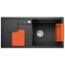 BLANCO SITY XL 6 S InFino Silgranit čierna drez vpravo prísl. orange 525967