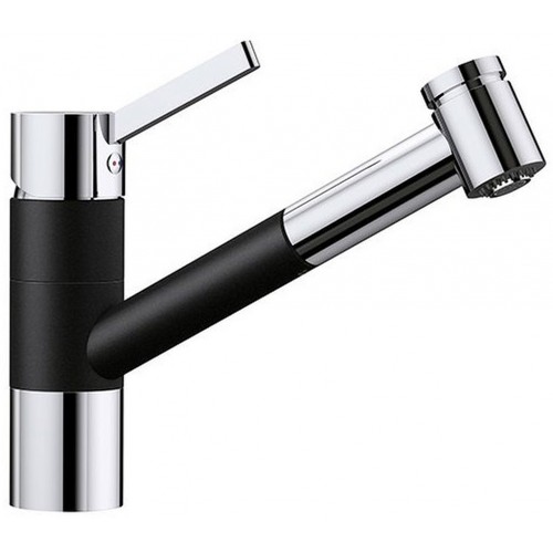 BLANCO TIVO-S HD Silgranit-look dvojfarebná čierna/chróm 526279