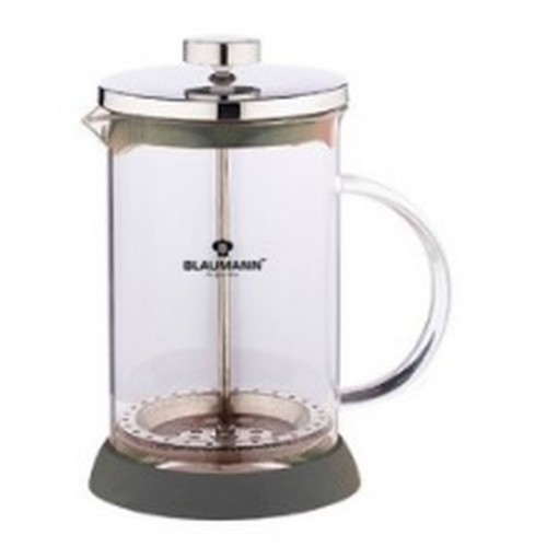 BLAUMANN French Press Kanvička na čaj a kávu 350 ml, šedá BL-1441